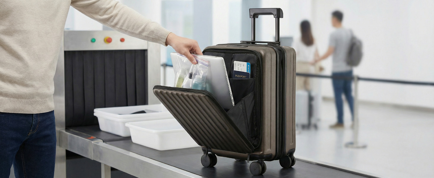Валіза для подорожей Münicase XL 80 см з відділенням для ноутбука та TSA-замком, колір Coffee