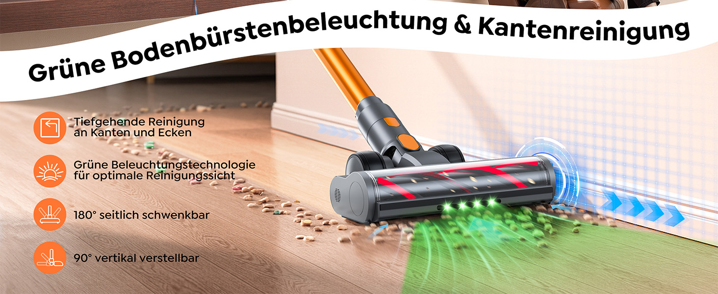 SMOTURE VAC04 Бездротовий акумуляторний пилосос, 50 000 Па потужність всмоктування, 65 хвилин роботи, самостійна підставка, гнучкий шланг, антизаплутувальна щітка, док-станція для зарядки, видалення шерсті тварин, килимів та твердих поверхонь