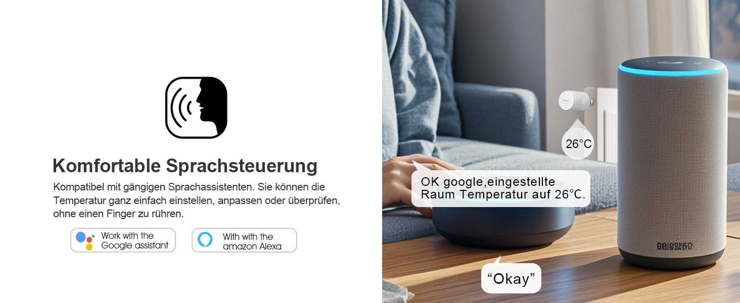 Smart термостат на радіатор 2 шт., Zigbee, бездротовий, з керуванням через Tuya APP та голосовими помічниками (Alexa, Google Assistant), енергозбереження (з датчиком температури Zigbee)