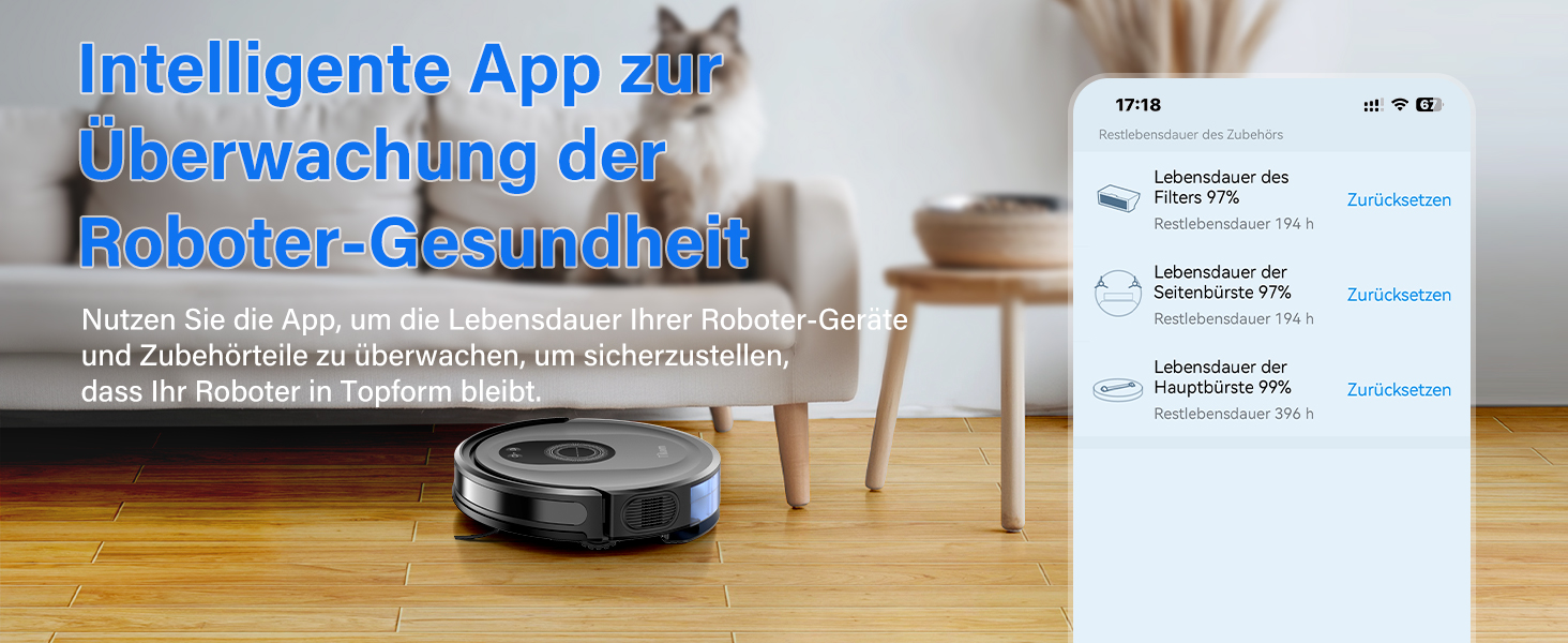 Робот-пилосос 2-в-1 з функцією миття підлоги Tikom G8000 Max, 5000Pa, самостійна зарядка, Wi-Fi, 150 хв, для тварин, килимів, твердих підлог, чорний