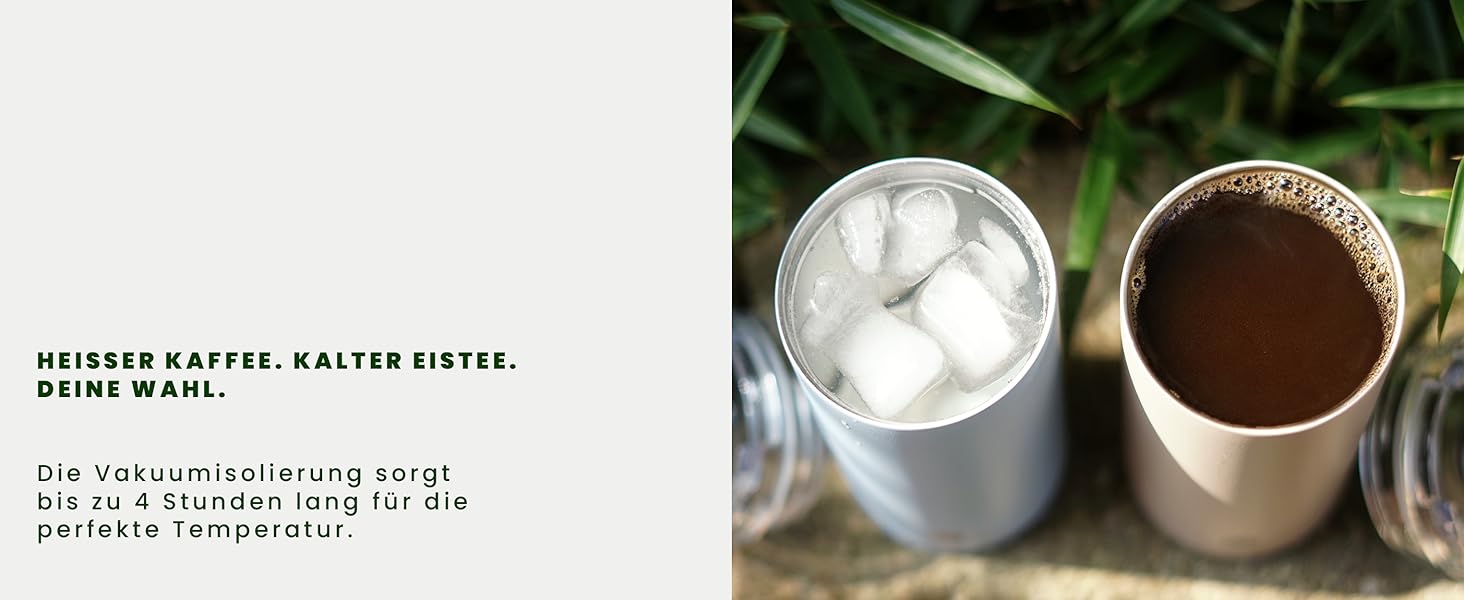 Термокружка Groenenberg 473 мл | Зберігає тепло до 4 годин | Без витоку | З переробленої нержавіючої сталі (Earth)