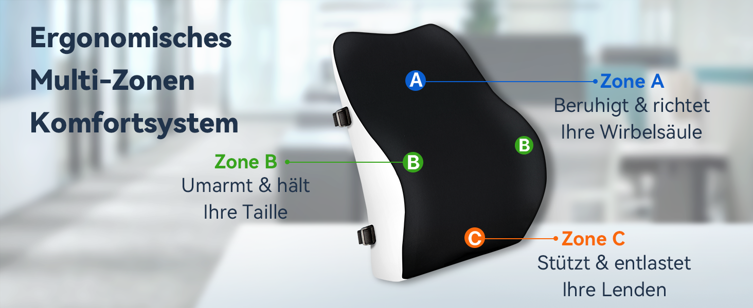 Набір подушок для сидіння з memory foam: для офісного крісла, авто, дому та подорожей. Комфорт спини та сідниць. Чорний колір