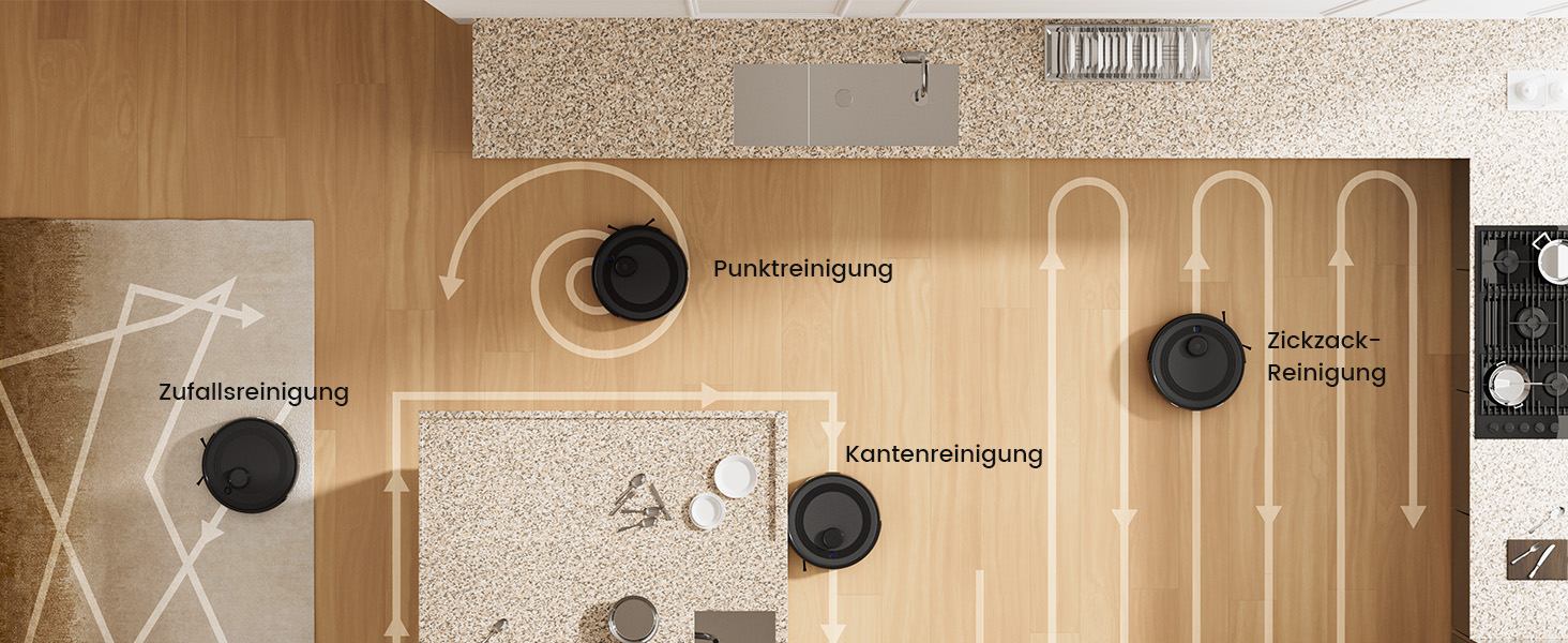 Робот-пилосос LEFANT M2 з функцією миття підлоги, 6000Pa, LiDAR-навігація, зони заборони, керування через APP/Alexa, для шерсті тварин, килимів та твердих підлог (M2B)