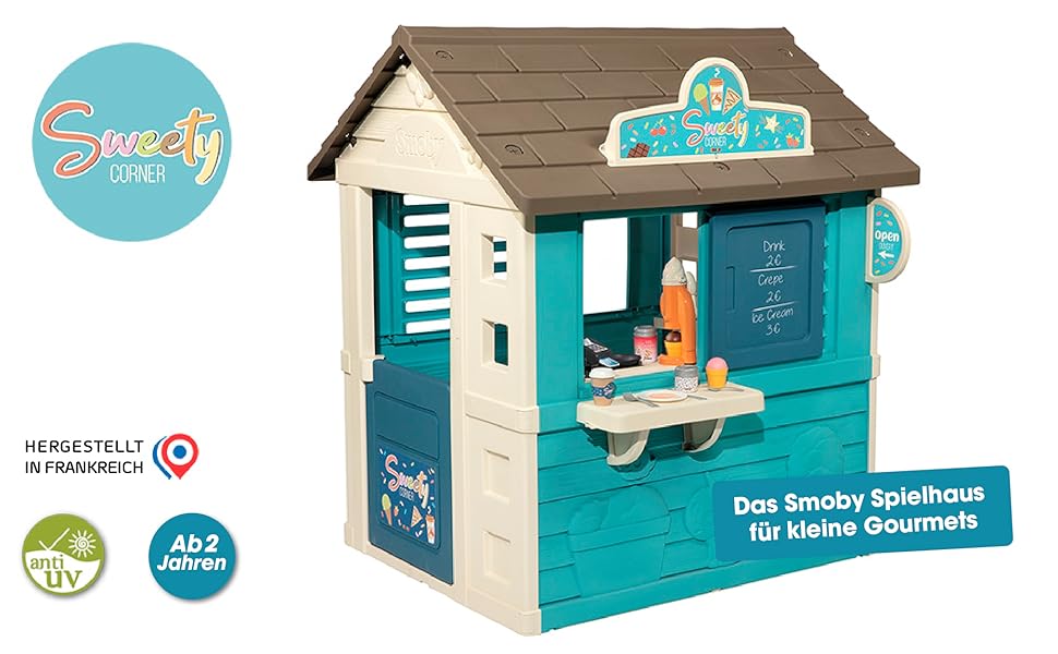 Дитячий будиночок Smoby Sweety Corner для дівчаток з аксесуарами, для вулиці та в приміщенні, з 2 років