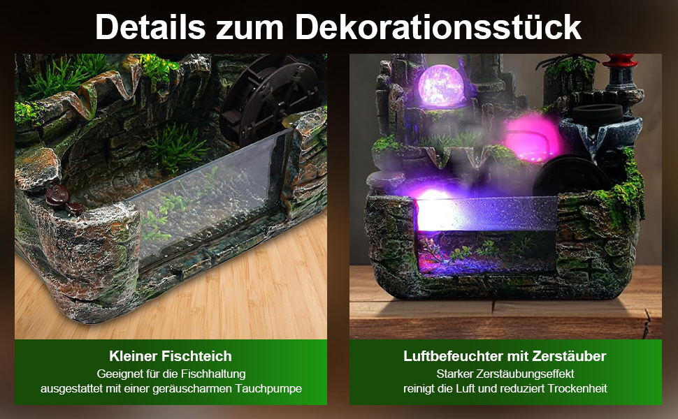 Настільний фонтан Zimmerbrunnen: міні-фонтан для дому, офісу, саду, кімнати, медитації, декору, подарунка