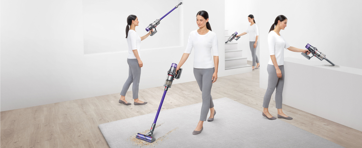 Бездротовий пилосос Dyson V11 Advanced: 200 Airwatt, 60 хвилин роботи, технологія видалення шерсті, для підлоги та рук (Nickel/Violett)