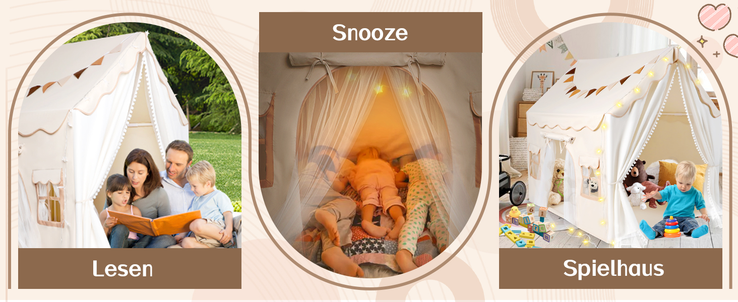 Дитяче намет-ігровий будиночок з 2 входами, з підсвіткою та підстилкою, для дітей від 3 років