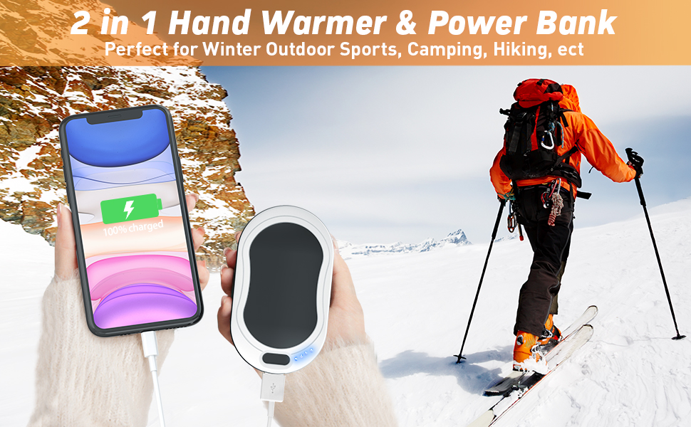 Електричний підігрівач рук, 8000mAh, Powerbank USB, портативний, для дітей, жінок, чоловіків, найкращий подарунок на зимові свята