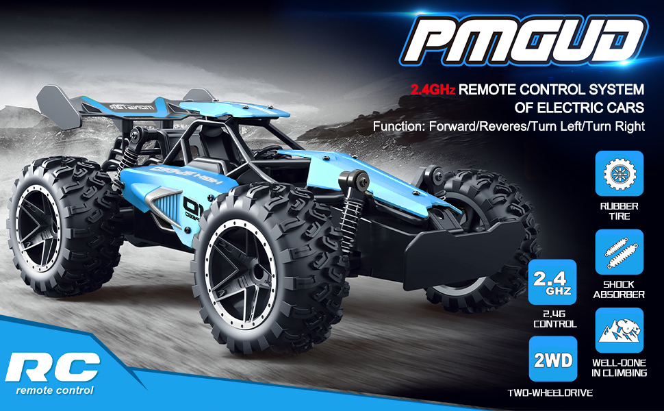 RC Автомобіль Monster Truck 1:18 2.4GHz, позашляховик, швидкість 20+ км/год, водонепроникний, синій
