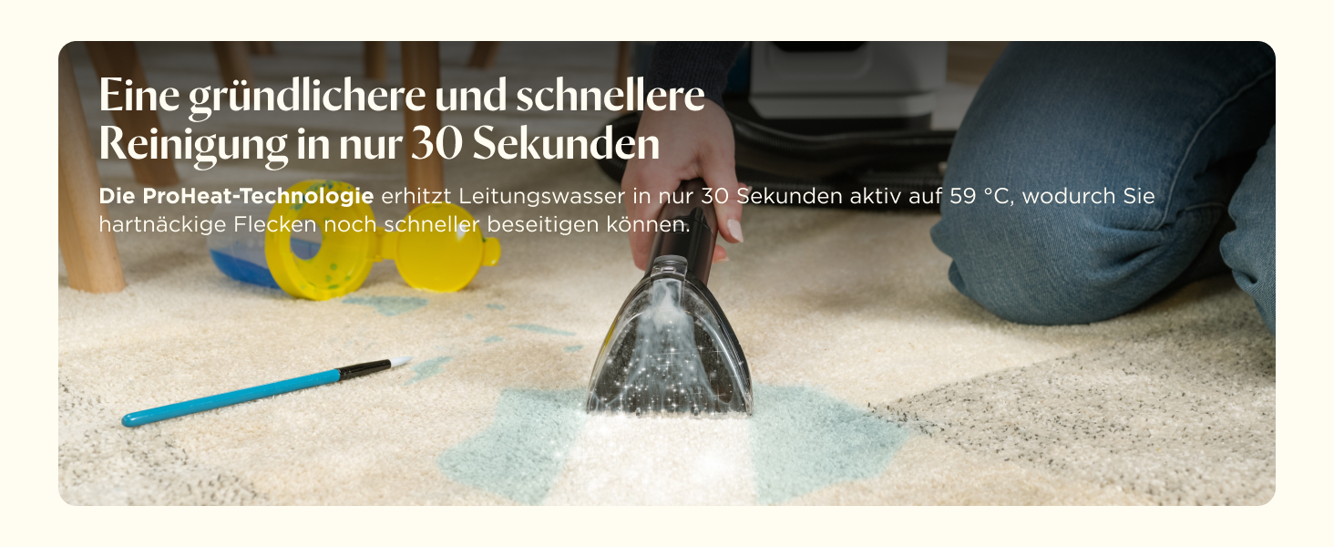 BISSELL SpotClean ProHeat Advanced - професійний мийник килимів та м'яких меблів, 1125W, з кабелем, 3924N