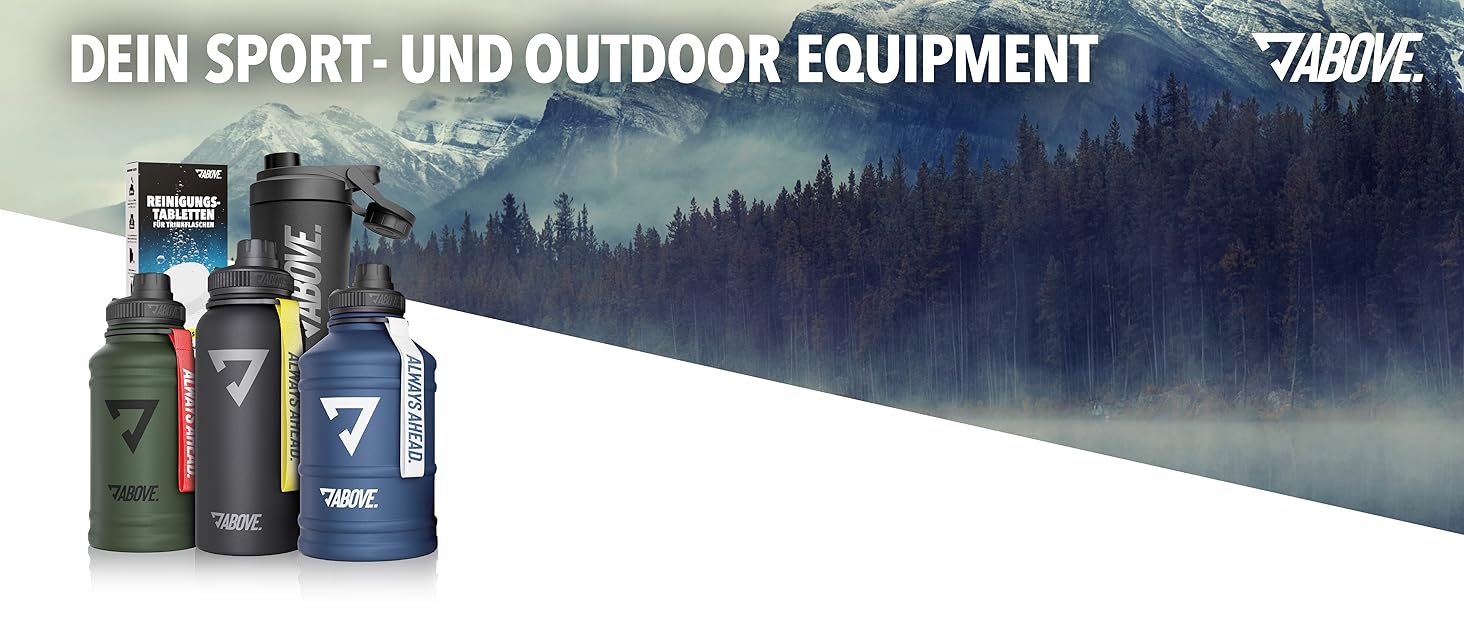 Термозбуля ABOVE з нержавіючої сталі 1л, вакуумний термос для спорту та outdoor, чорна, BPA-free, зберігає тепло до 12г та холод до 24г, герметична