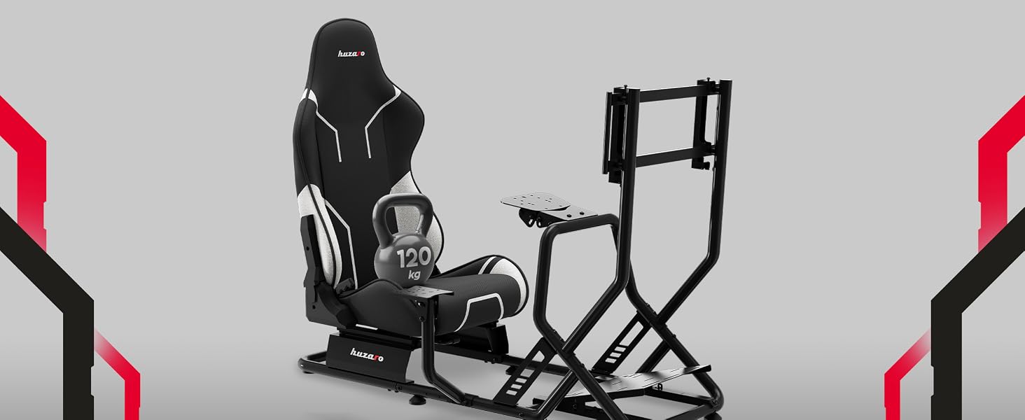 Сім-рейсинг кокпіт huzaro Speed 6.0 з кріпленням для монітора до 50
