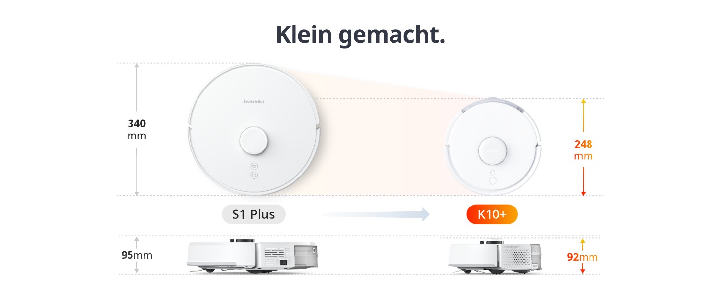 Робот-пилосос SwitchBot K10+ з док-станцією та вологими серветками, тиха робота 45dB, LiDAR-навігація, сумісний з Alexa