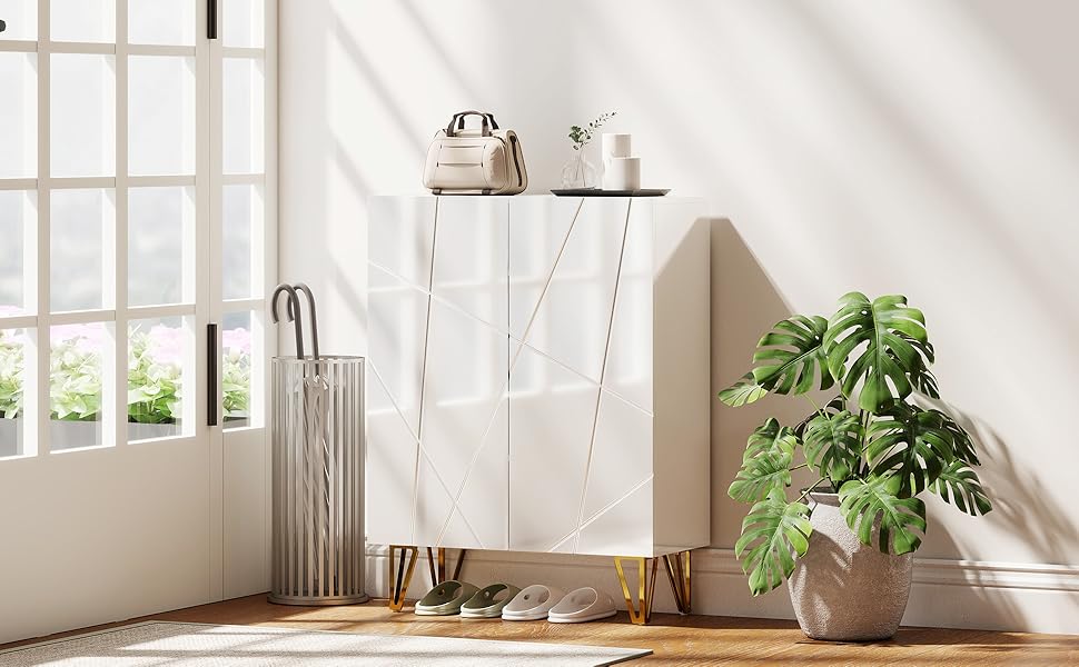 Шафа для взуття HOMCOM з 2 дверцятами, 3 регульовані полиці, на 15-20 пар взуття, 72 x 31,5 x 95 см, білий