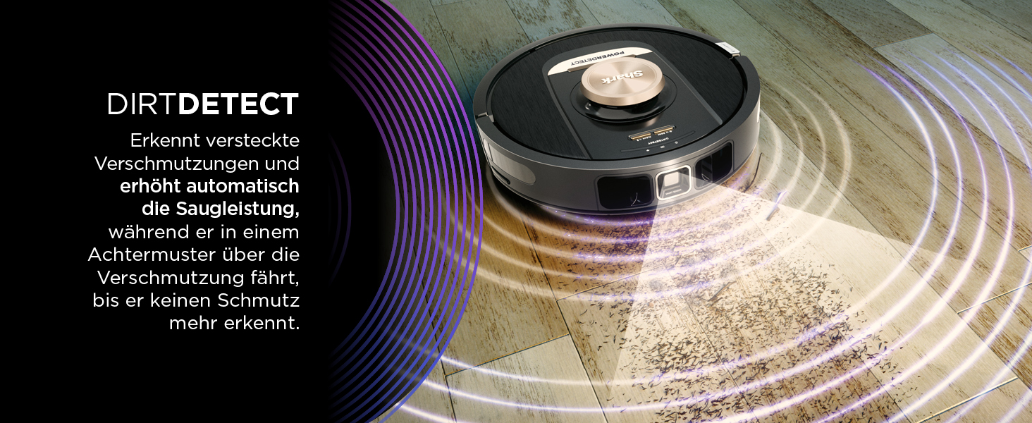 Робот-пилосос Shark PowerDetect 2-в-1 з функцією миття, самостійне очищення на 60 днів, LiDAR-навігація, NeverStuck, керування через додаток, RV2800ZEEU, чорний