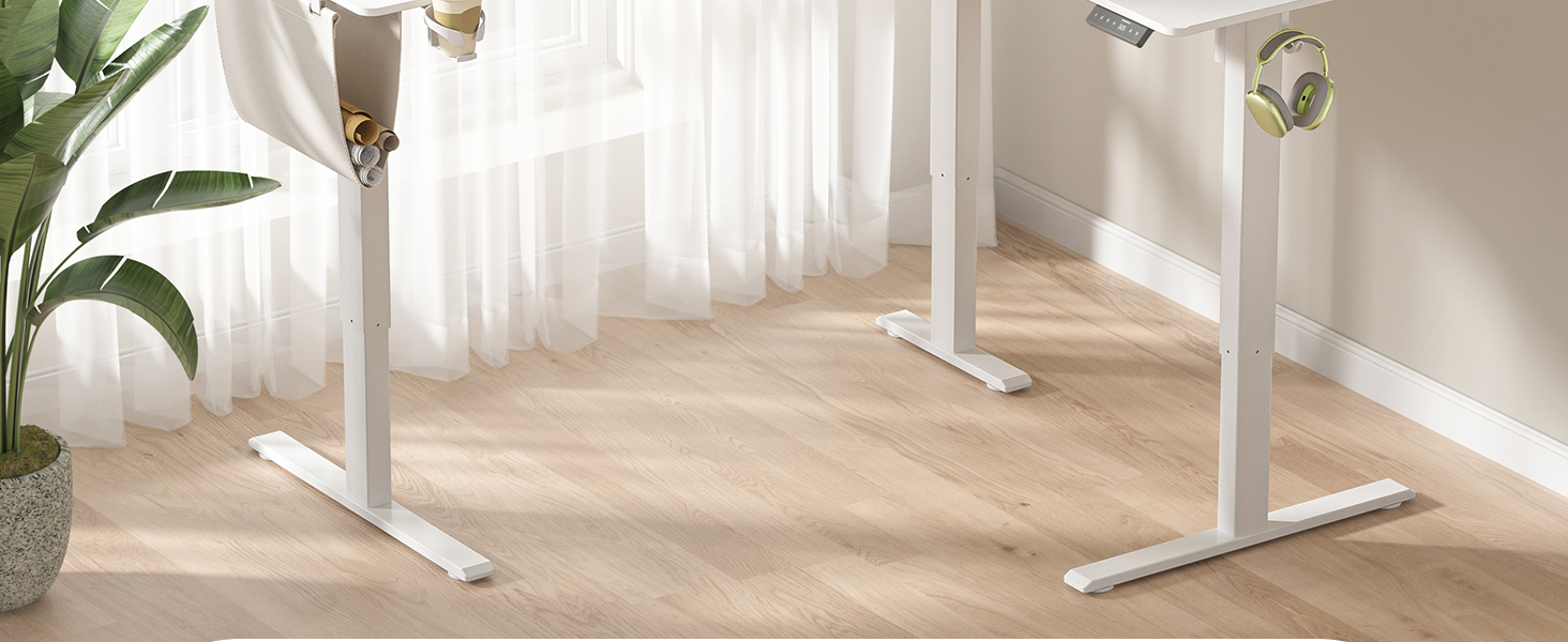 Електричний кутовий стіл L-подібної форми, 160 x 140 см, з 3 висувними ящиками, регулювання висоти, для офісу, ігрової кімнати, дому