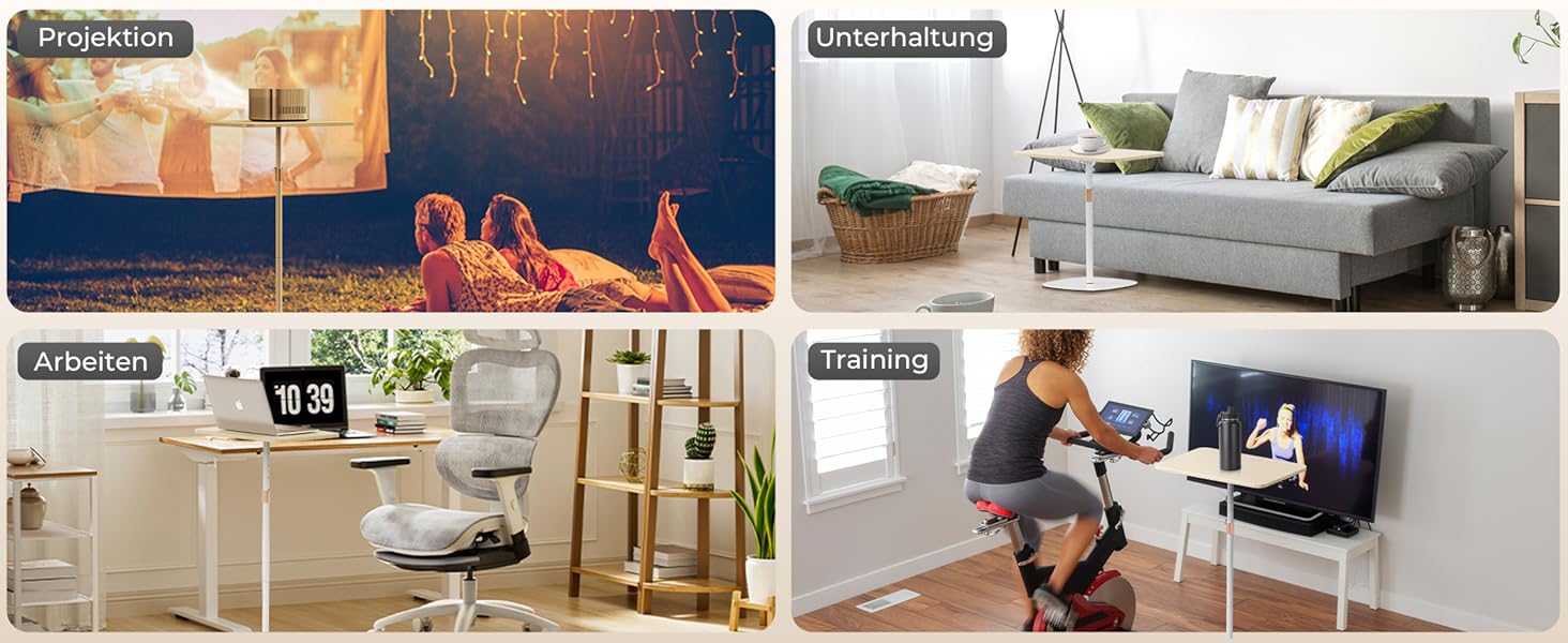 Регульований підставка для ноутбука, мобільний столик для дому, офісу та школи, білий