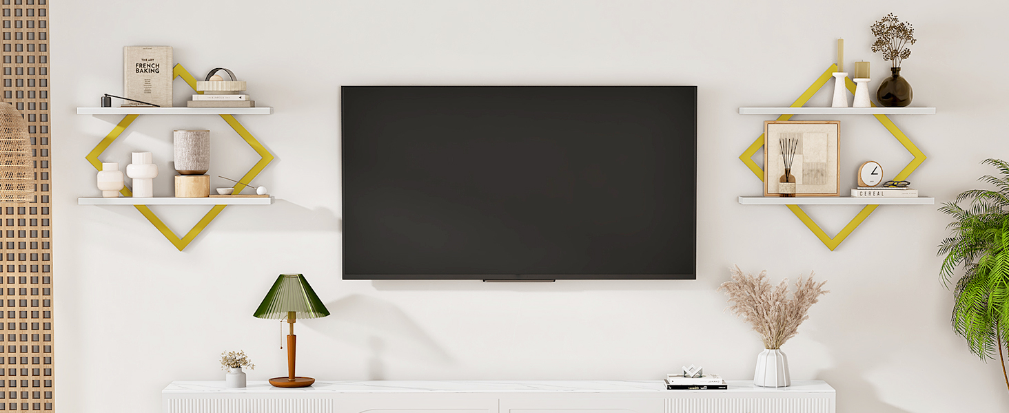 Набір плаваючих полиць Wandregal ER-Set (2 шт.) коричнево-чорного кольору для вітальні, спальні, кухні, офісу в стилі рустик DTBJ01PBF