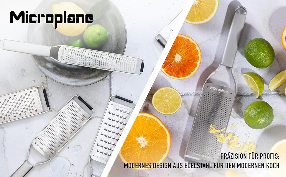 Мікроплан NEUE Professional Serie з грубою клинком | Професійна тертка з нержавіючої сталі | Ідеальна для сиру, овочів, горіхів, шоколаду, імбиру та часнику | Зроблено в США