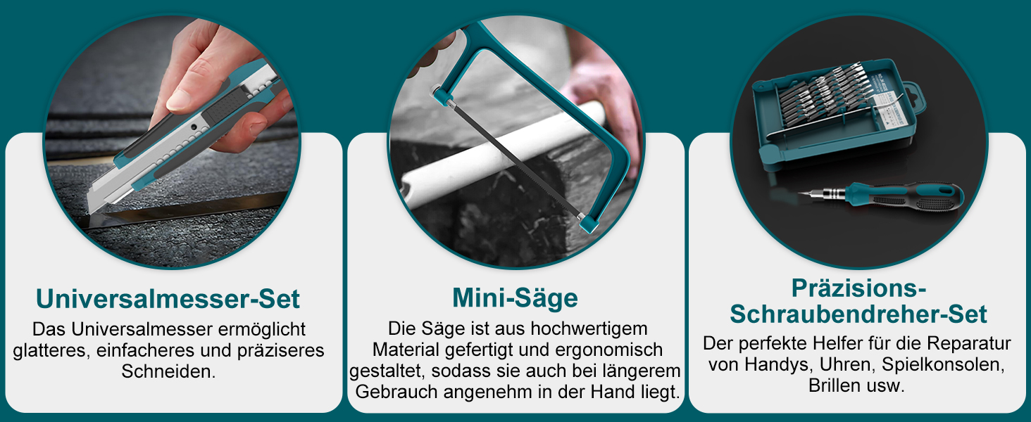 Набір інструментів Sundpey 257 предметів у кейсі: набір гайкових ключів, викруток, шестигранників, плоскогубців (синій)