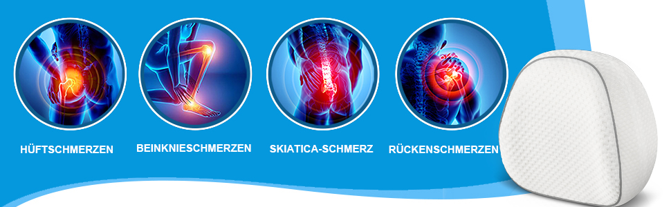 Ергономічна подушка між ніг для сну на боці CREATESTAR з ефектом пам'яті (Memory Foam) зі знімним чохлом