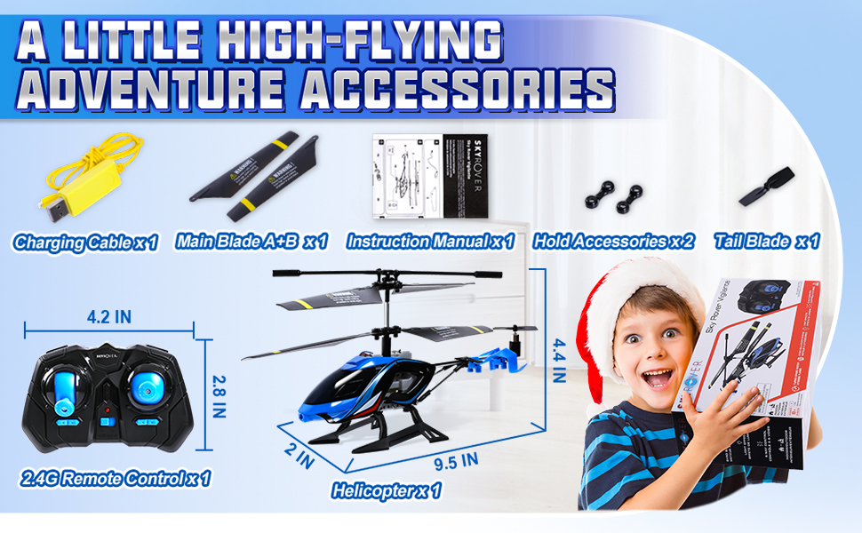 RC Гелікоптер на радіокеруванні 2.4G з LED підсвіткою для дітей та підлітків 8-12 років