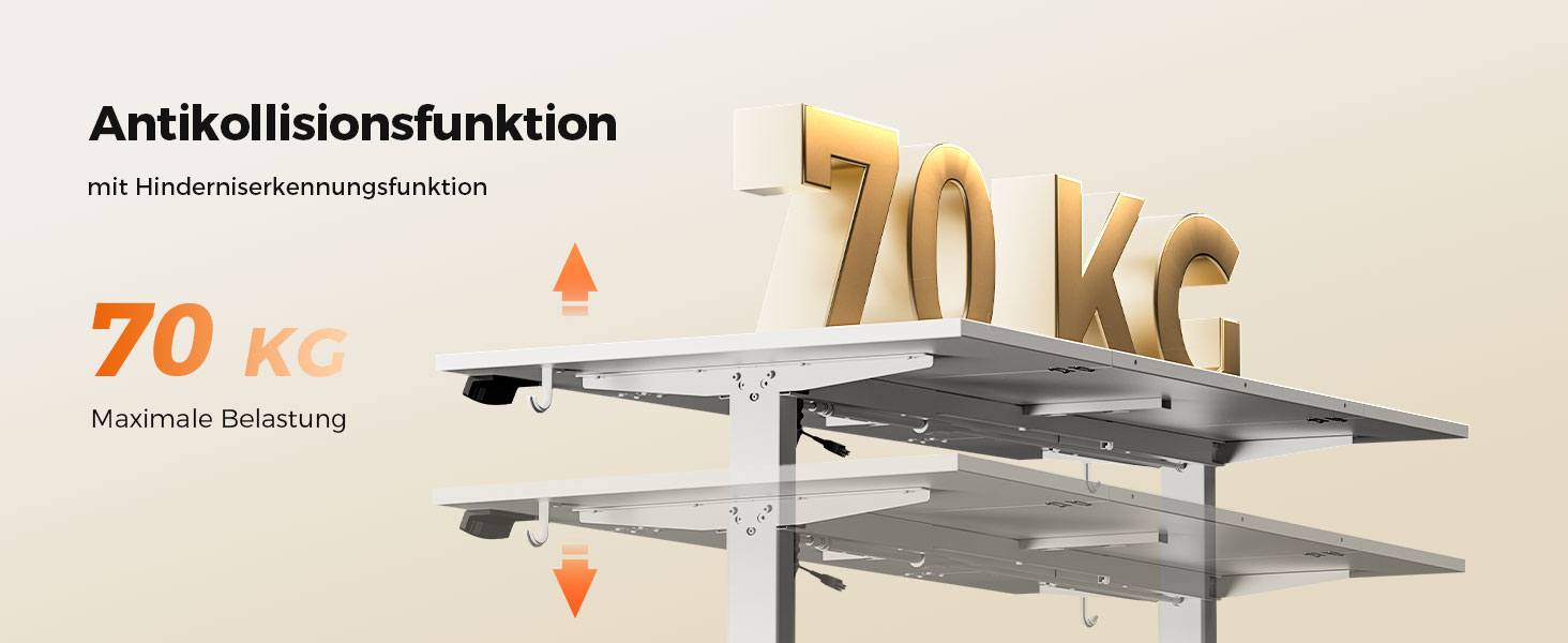 Регульований стіл Agilestic 160 x 80 см, електричний з пам'яттю, ергономічний, для комп'ютера, білий