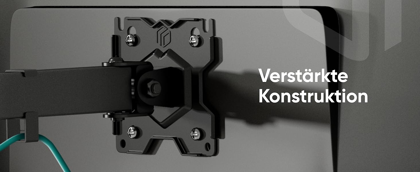 Кріплення для моніторів ONKRON D421E-B (D121E-B) - 4 монітори, 13-32 дюйми, до 8 кг, VESA 75x75-100x100, регульована висота, чорний