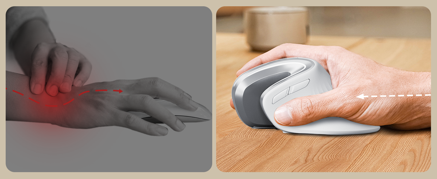 Вертикальна миша ProtoArc EM11 NL: бездротова, з підзарядкою, для 3 пристроїв (Bluetooth+USB), чорно-зелена