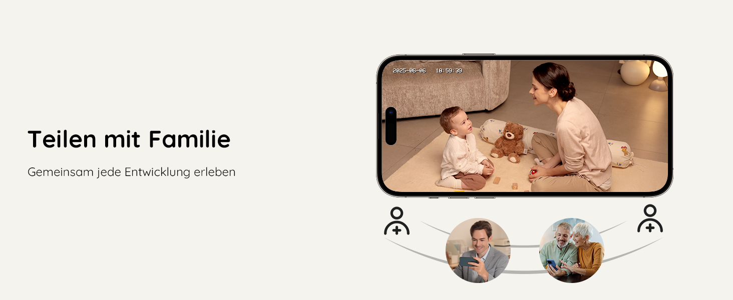 BOIFUN Додаткова камера для немовлят 6T 2K WiFi: відеоняня з нічником, датчиком руху/плачу/звуку, AI-відстеженням, датчиком температури та вологості, записом відео