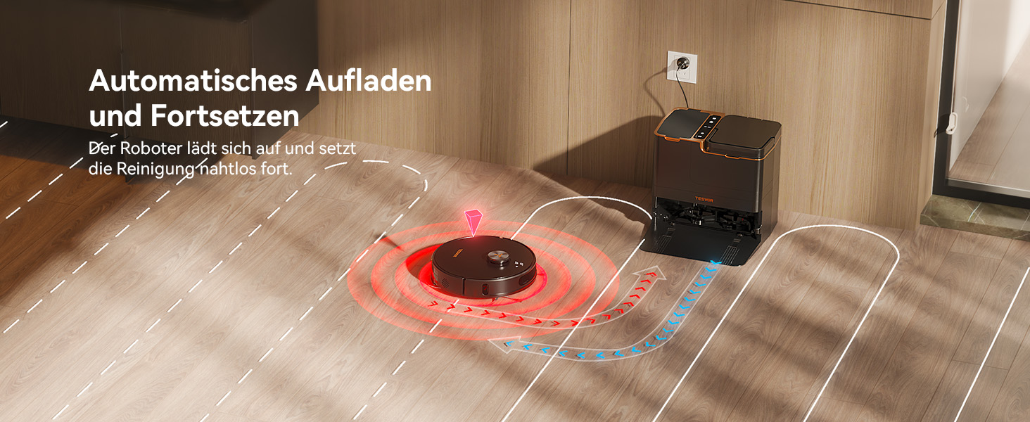 Робот-пилосос Tesvor S8 Pro з функцією миття - 8000Pa, 3в1, LiDAR-навігація, 240 хв роботи, керування через додаток/Alexa, для шерсті тварин, килимів та твердих підлог