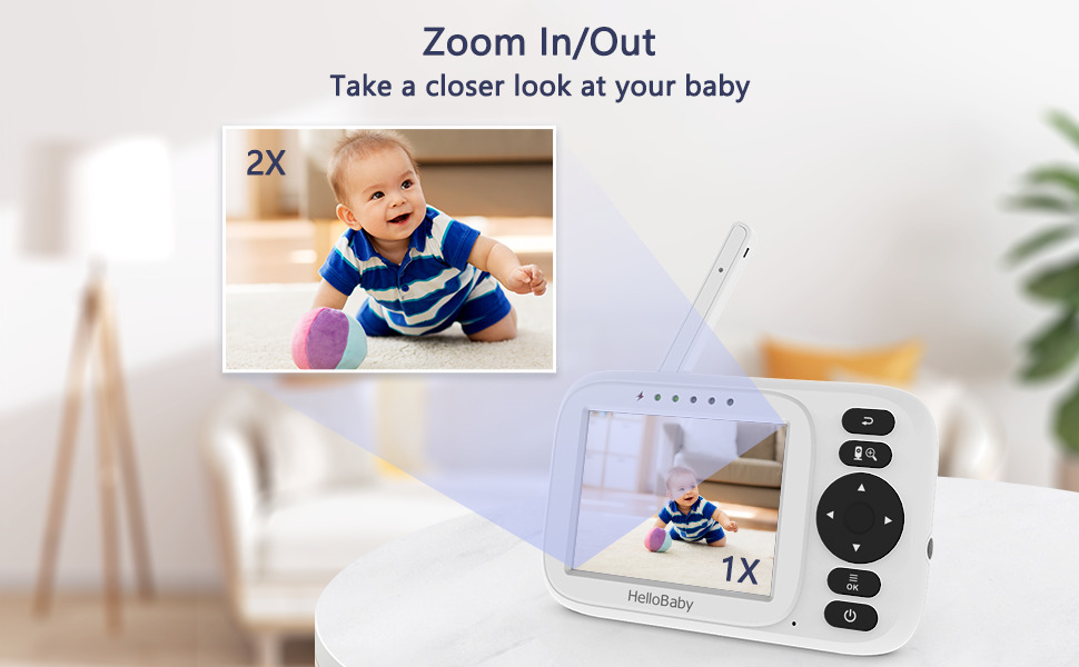 Радіоняня HelloBaby з камерою, відеоняня без Wi-Fi, 3.2