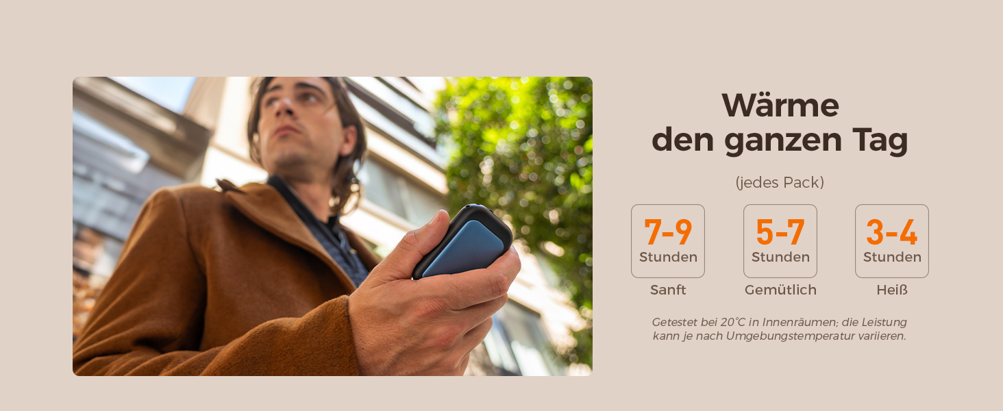 Електричні грілки для рук OCOOPA UT4 Young Obsidianschwarz, 5000mAh, 2 шт. - Компактні, Водонепроникні, Швидкий нагрів, USB, для зими