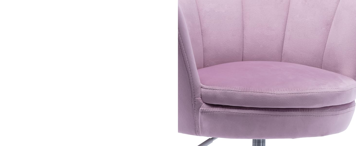 Дитячий стіл для письма Kinder Schreibtischstuhl - регульований, поворотний, з м'якою оббивкою з велюру, квітка, для дівчаток, фіолетовий