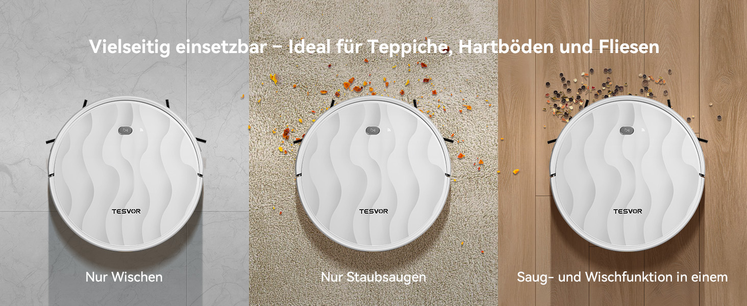 Робот-пилосос Tesvor S8 Pro з функцією миття - 8000Pa, LiDAR-навігація, 240 хв роботи, керування через додаток/Alexa, для прибирання шерсті тварин, килимів та твердих підлог (M2)