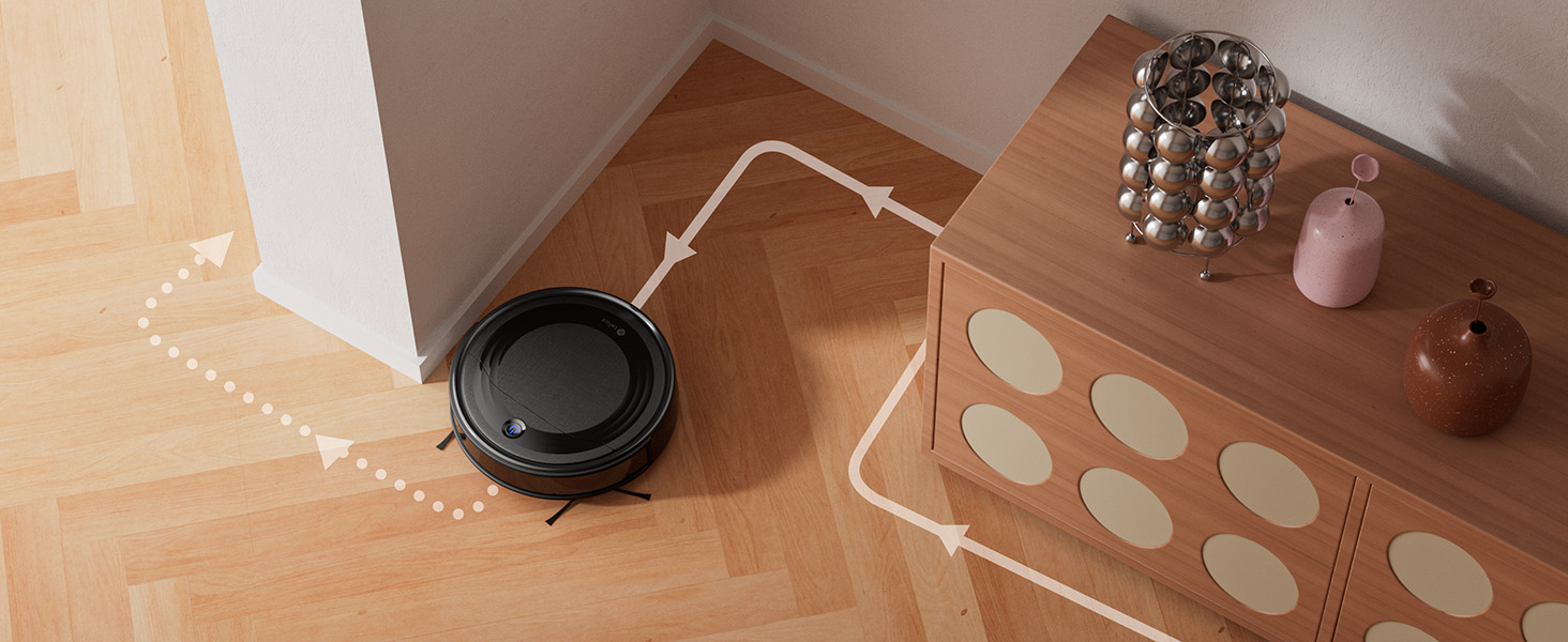 Робот-пилосос LEFANT M310: потужність 4500Pa, 180 хвилин роботи, 4 режими, Wi-Fi, керування через додаток та Alexa, для тварин та твердих підлог