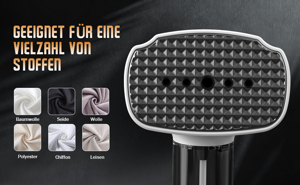 Парфукат Raelunyi 1300W: портативний відпарювач для одягу, для дому, подорожей та офісу (білий)