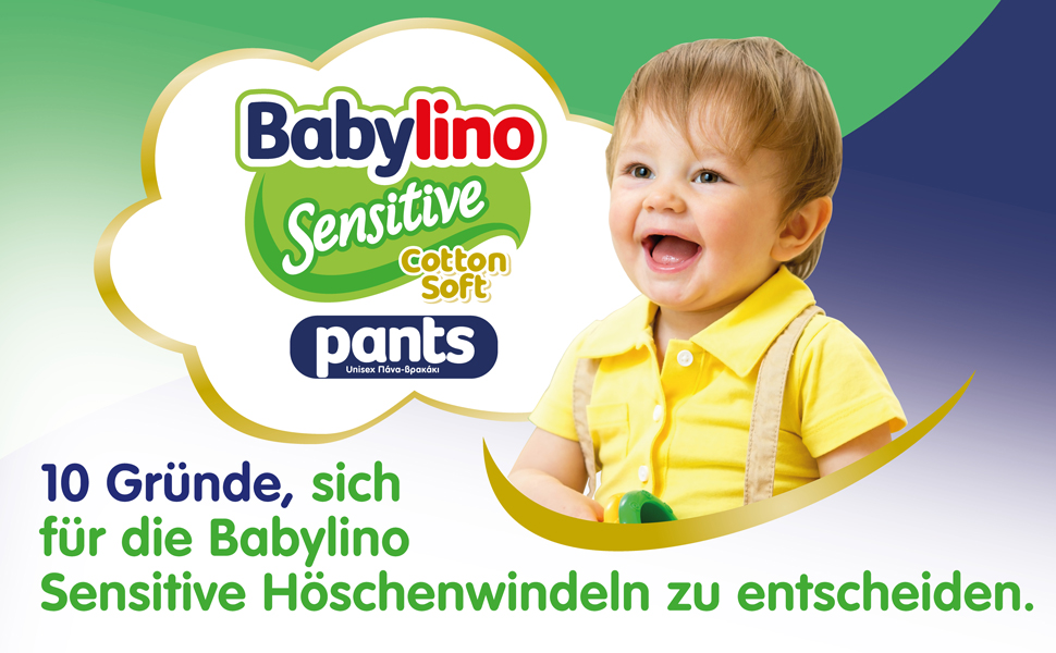 Підгузки-трусики Babylino Sensitive Cotton Soft, розмір 8 (XXL, 20+ кг), гіпоалергенні, 84 шт.