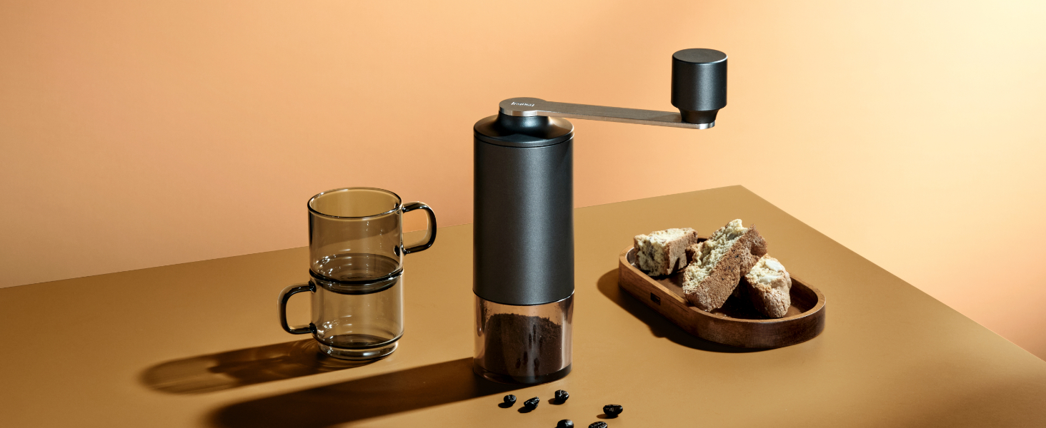 Кавомолка ручна AdHoc MC13 Moro з керамічним жорном CeraCutXL та DirectDrive | Для еспресо, фільтра, френч-пресу | З регулюванням помелу та CAP-системою | Колір: мідь