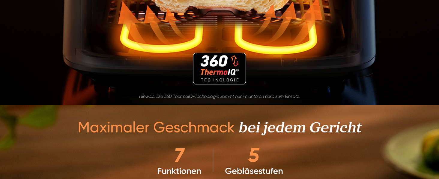 Фритюрниця без олії COSORI Turbo Tower Pro з керамічним покриттям, 2 камери, 10.8 л, DualBlaze, автоматичне регулювання повітряного потоку