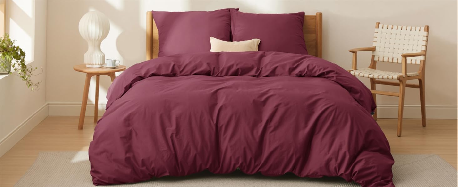 BEDSURE Комплект постільної білизни 135x200, бавовна, 4-х частинний. Комплект постільної білизни з простирадлом та двома наволочками 80x80 см, Oeko-TEX, колір шалфей з застібкою на блискавку (155 x 220 см, хакі)