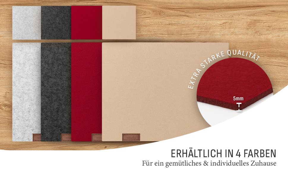 Набір з 12 елементів Smøla: преміальний фетровий набір для столу з підставками | Темно-сірий, миючий | Декор для столу, антрацит