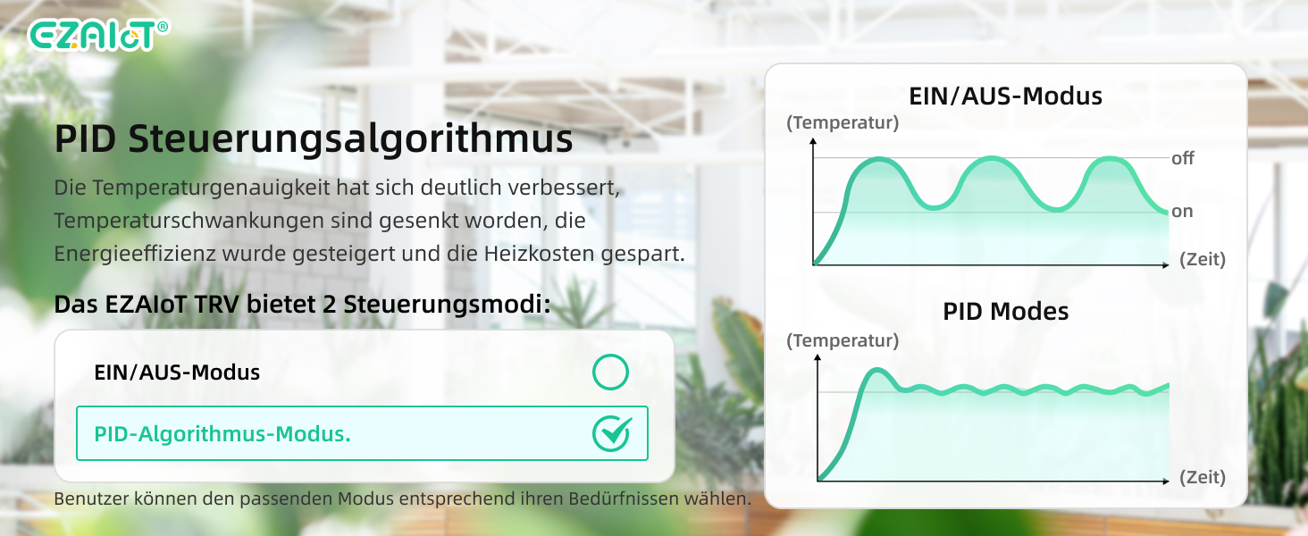 Розумний термостат на радіатор Wi-Fi Tuya EZ-TRV702W з програмуванням, датчиком температури та керуванням через додаток