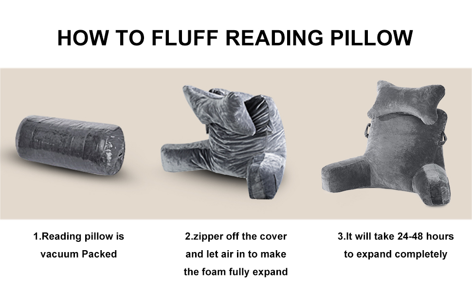 Підголівник для ліжка з кишенею, сірий - зручний диванчик для читання, перегляду телевізора та ігор