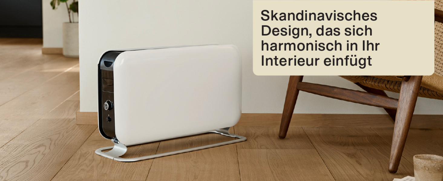 Електричний конвекторний обігрівач Mill 1200W, 14-18 м², WiFi, енергозберігаючий, білий