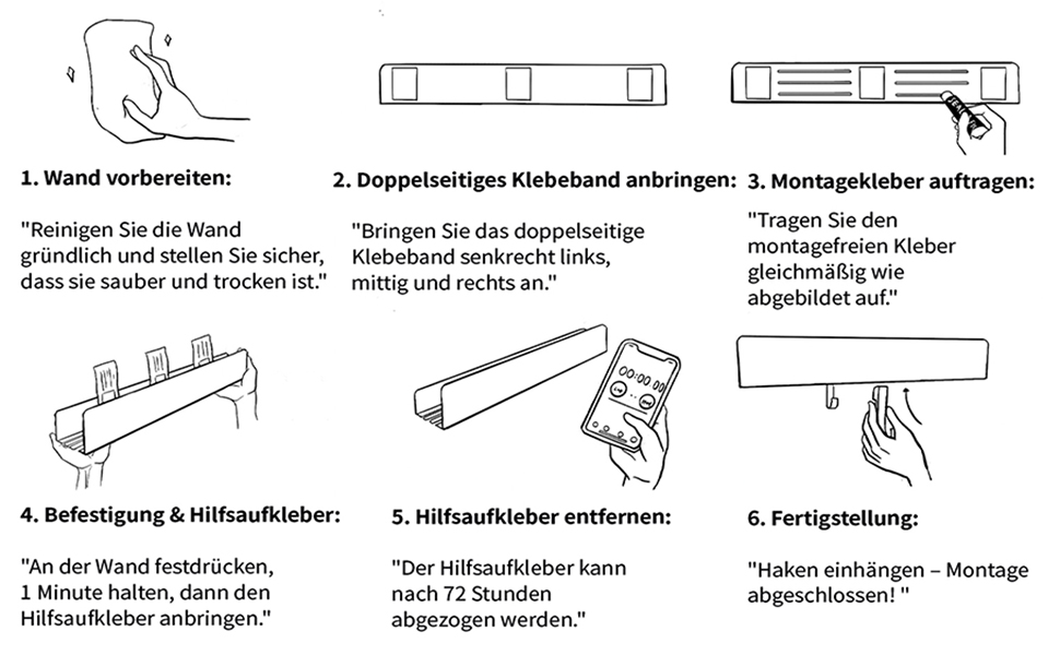 Поличка для душу REKITA без свердління, органайзер для ванної кімнати 40 см, поличка з нержавіючої сталі з 4 знімними гачками, тримач для шампуню для душу, навісна поличка, чорний колір