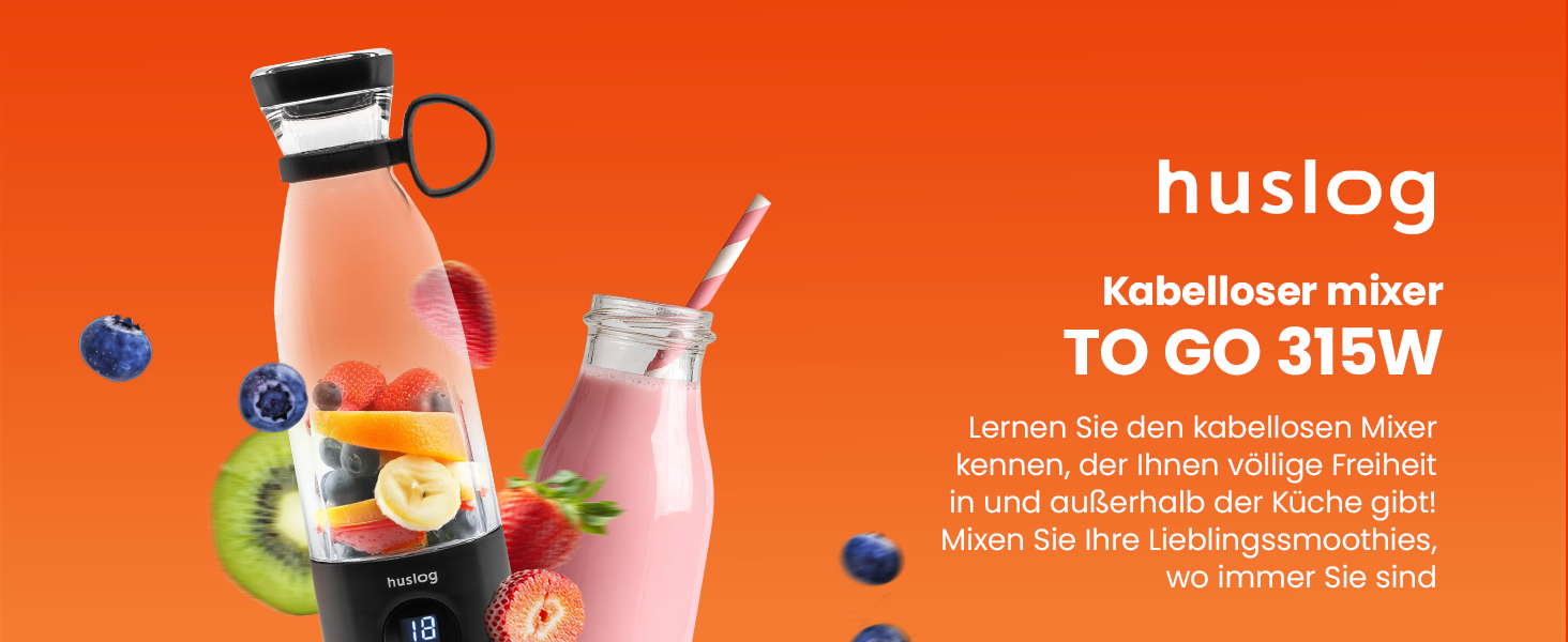 Блендер для смузі Philips Blend & Go 500W з пляшкою 600 мл, чорний - професійний блендер для коктейлів та протеїнових напоїв