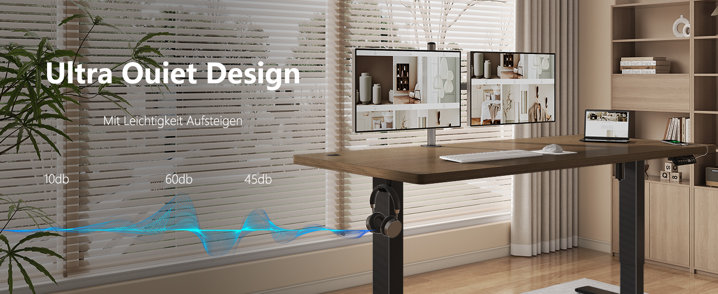 Регульований стіл Flamaker: електричний, з пам'яттю, для офісу, 180x80 см, колір горіх