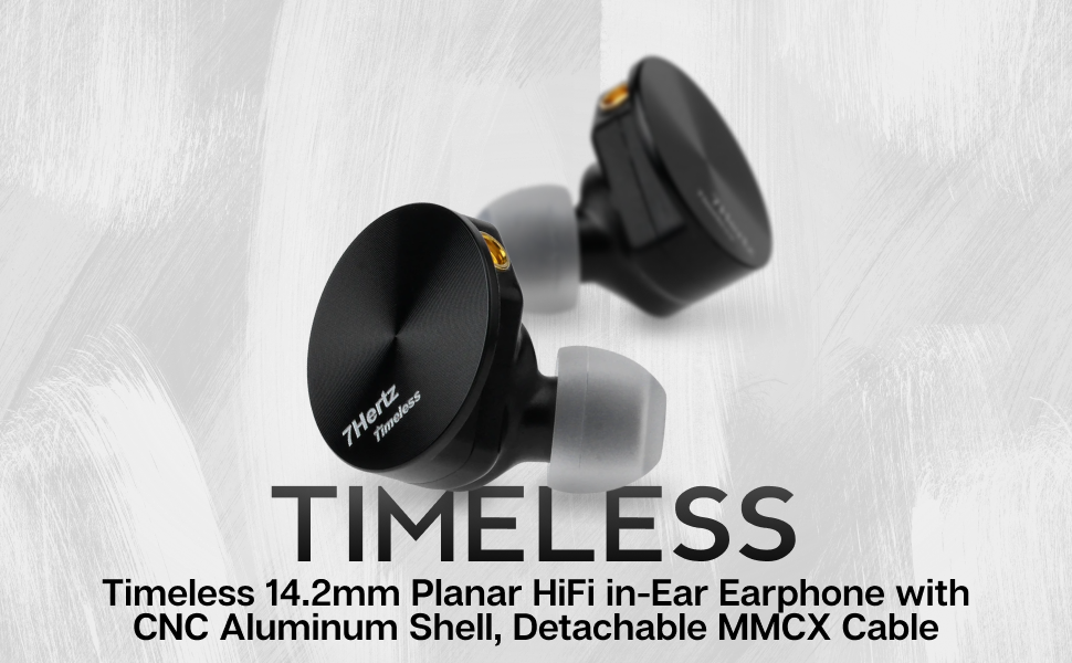 Навушники-вкладиші Linsoul 7HZ Timeless 14.2 мм Planar HiFi, алюміній з ЧПУ, знімний кабель MMCX