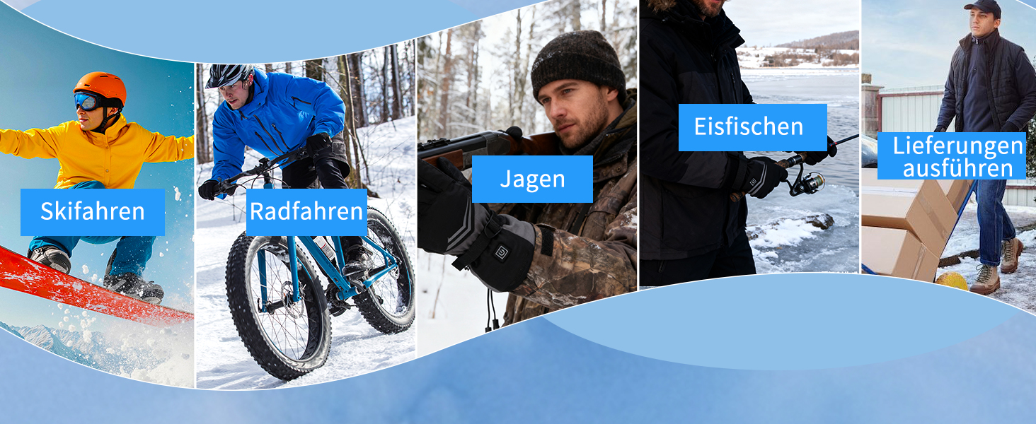 Електричні гріючі рукавички з акумулятором 7500mAh, OUTJUT для лижного спорту, чоловічі та жіночі, 3 режими нагріву, водонепроникні, з підтримкою сенсорного екрану, зимові рукавички, подарунок на Новий рік, розмір XL